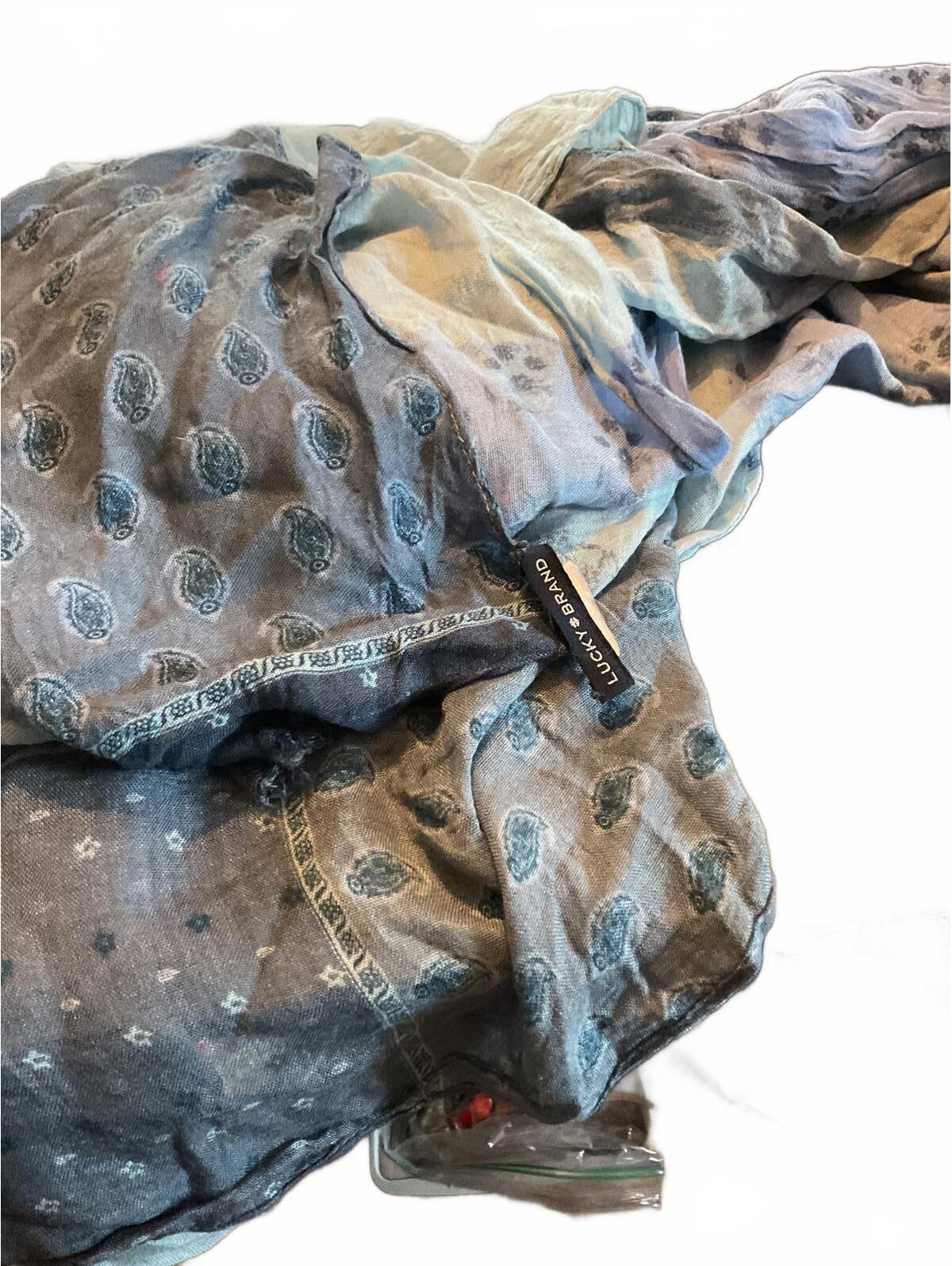 Lucky Brand Patchwork Chiffon ScarfWrap 75 X 42